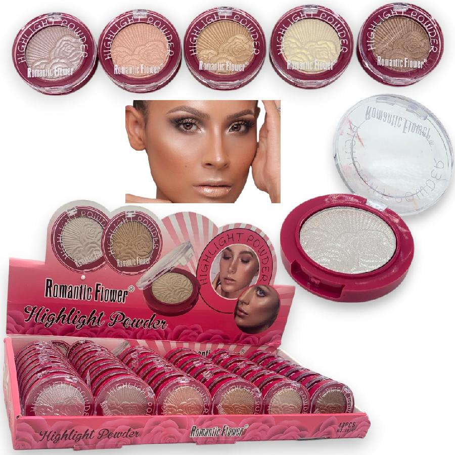 ILUMINADOR COMPACTO POWDER TONOS SURTIDOS ROMANTIC FLOWER (8074)